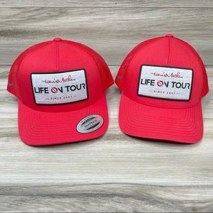 Travis Mathew Live On Tour Red Snap back Hat Bundle Sz OS
